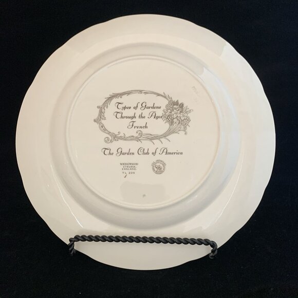 Wedgwood Collector Plate Garden Club of America Types of Gardens French 10.5" - Picture 5 of 7